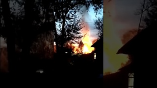 Пожар в деревне Копаново Калужской области