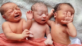 Triplets Newborn babies just after birth #three #birth #baby #cute #trending #shorts