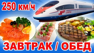 Как кормят в Скоростном Поезде РЖД Сапсан. Завтрак и Обед в Бизнес Классе. За что такие цены
