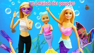 Barbie dans la mer. La rencontre avec les sirènes.