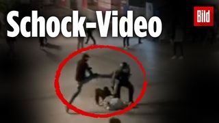 Brutaler Angriff auf Polizist in Stuttgart: Schock-Video zeigt Randale-Nacht