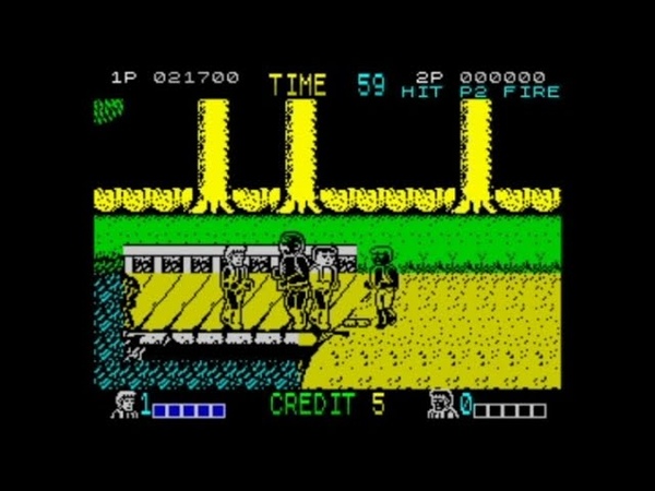 Double Dragon 128k (1989, All In One Load version) Walkthrough, ZX