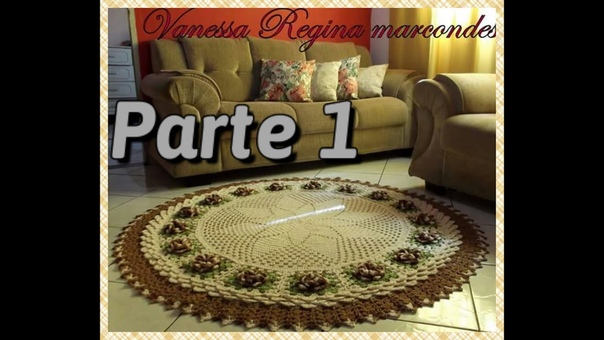 Tapete de sala em croche, Parte 1, base do tapete, Por Vanessa