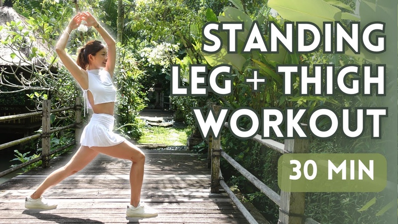 30 min Standing Legs, Thighs Calves Burn (no jumping