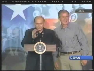 George W. Bush and Vladimir Putin ,Good Old Days