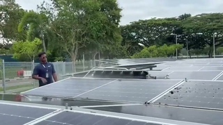 Automatic solar panel cleaning robot PhotovoltaicCleaner solar panel cleaning machine#solarcleaning