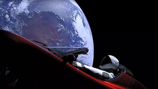 Elon Musk's dummy astronaut orbiting Earth in a Tesla  timelapse video