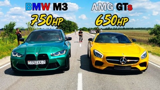 РАКЕТЫ на СТАРТЕ. BMW M3 G80 vs Mercedes AMG GTs vs GSX-R 750. OCTAVIA A7  St 3 vs MINI Cooper