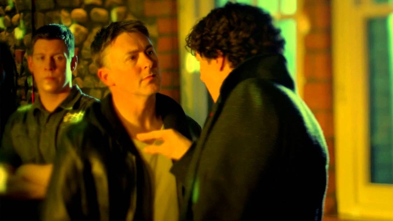 Sherlock BBC STAG NIGHT scene
