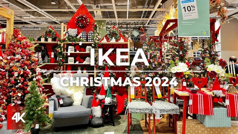IKEA Christmas Decors 2024 with Prices, Complete Tour, 4 K, ETV Walking