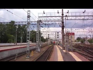 Из Москвы в Петербург - отправление Ласточки ЭС1П-014/012 поездом №726