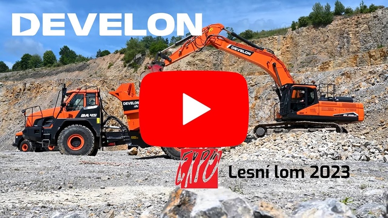 Stavební stroje DEVELON na EXPO Lesní lom