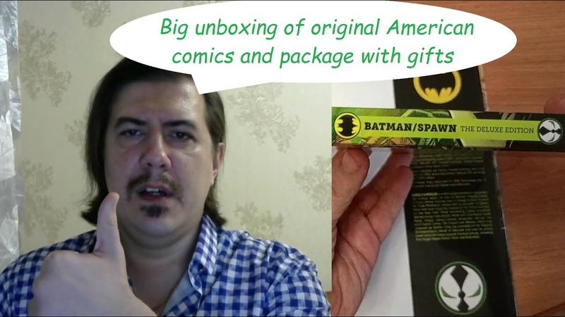 Unboxing, 5. Large unpacking of original American comics and package with