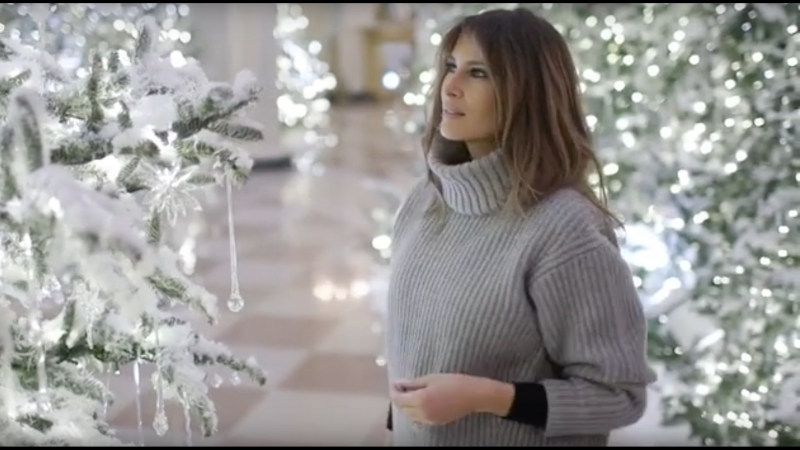 Мелания Трамп нарядила Белый дом к