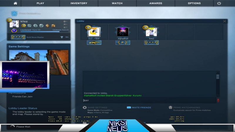 CS: GO stream Niksi Nelis