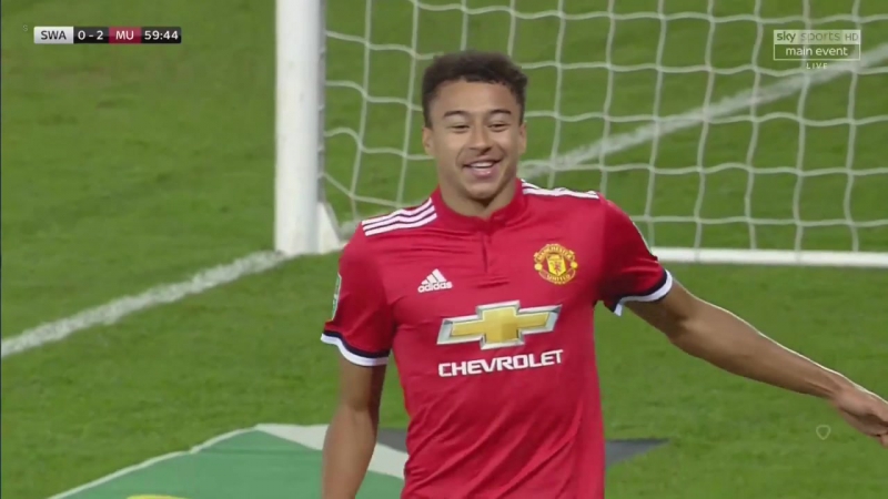 Дубль Джесси Лингарда в матче против Суонси, 24 октября 2017