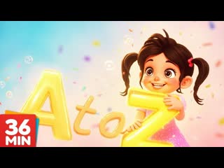A to Z letters, 36 Minutes of Fun Alphabet Songs | ABC Song for Kids & Phonics Learning