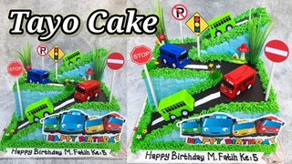 TAYO The Little Bus | Cara membuat kue ulang tahun tema TAYO