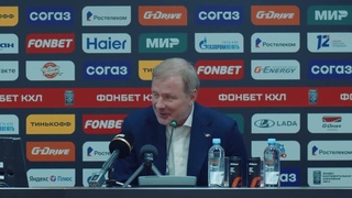 Тренер Спартака Алексей Жамнов после матча против ХК Авангард в 61-м туре КХЛ-23/24