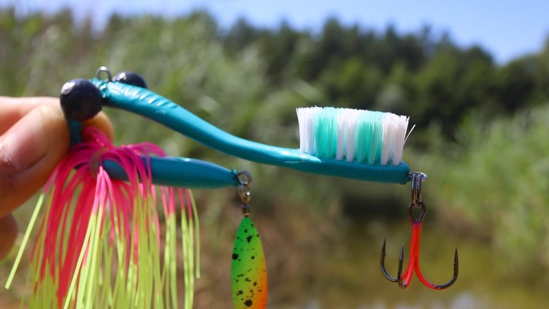 Toothed Brush bait for fishing, diy fishing